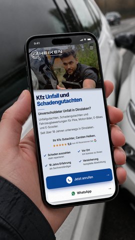 Schaden online melden beim Kfz Gutachter für Oberhausen